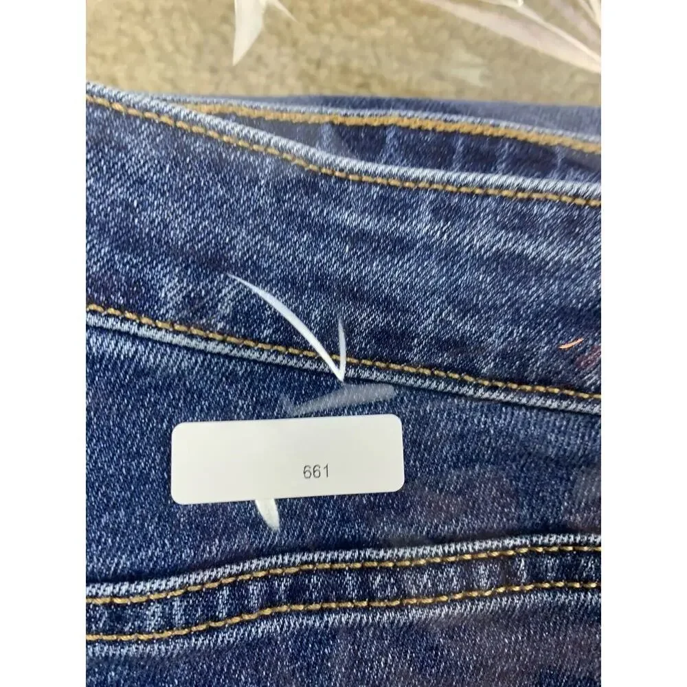 Old Navy Womens Size 2 Petite Rockstar Super Skinny Whiskered Ankle Jeans #661
